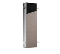 Emco asis module plus, modulo WC - modello da incasso, con un ripiano in vetro, un ripiano in metallo, presa di corrente, interruttore a contatto porta e illuminazione a LED, cerniera porta sinistra/destra intercambiabile
