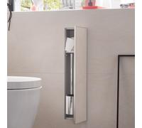 Emco asis module plus, modulo WC - incasso, H:658mm, scomparto per carta igienica, set di scopini integrato, fermo porta a destra, estrazione laterale della carta