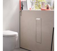 emco asis modules plus : module WC encastré, 658 mm, distributeur de papier en haut, ensemble de brosse de toilette intégré, ouverture à droite, 975611013, 975611013