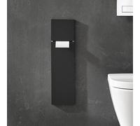 emco asis module pure module WC, façade en bois en deux parties, encastré, butée à gauche, 600x170mm, 975551402, 975551402, Colorazione: black-matt