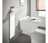Emco asis module pure modulo WC con vano aggiuntivo, a scomparsa, arresto a sinistra 730mm, Colorazione: alpino-bianco