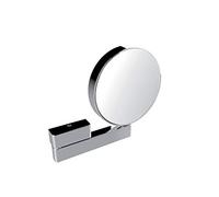 Specchio da barba e specchio cosmetico Emco, specchiato su entrambi i lati, ingrandimento 3x e 7x, rotondo, su braccio articolato, non illuminato