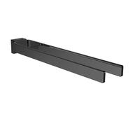 emco cue porte-serviettes, 2 bras, fixe, 431mm, noir, 325013343, 325013343