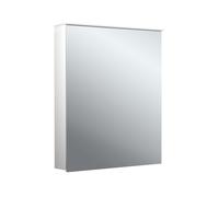 Emco flat 2 Design Armadio a specchio illuminato a LED con vela luminosa, 1 anta con cerniere intercambiabili, 600x711x113mm, 979706401