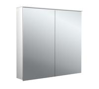 Emco flat 2 Design Armadio a specchio illuminato a LED con vela luminosa, 2 ante, 800x711x113mm, 979706403