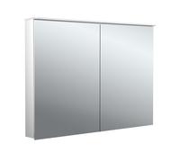 Emco flat 2 Design Armadio a specchio illuminato a LED con vela luminosa, 2 ante, 1000x711x113mm, 979706404