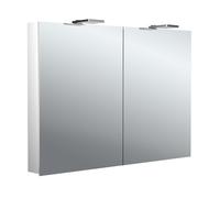 Emco flat 2 Style Armadio a specchio illuminato a LED con faretti, 2 porte, 1000x711x113mm, 979706304