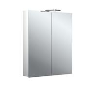Emco flat 2 Style Armadio a specchio illuminato a LED con faretti, 2 porte, 600x711x113mm, 979706302