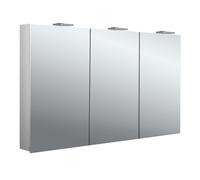 emco flat 2 Style LED Armoire de toilette avec éclairage avec 2 lampes à poser, 3 portes, 1200x721x218mm, 979706308, 979706308