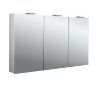 emco flat 2 Style LED Armoire de toilette avec éclairage avec 2 lampes à poser, 3 portes, 1300x721x218mm, 979706309, 979706309