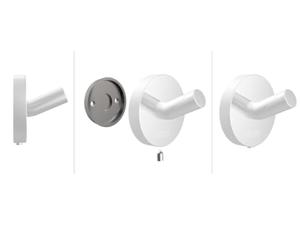 Emco Gancio rotondo, 40 mm, 4375, colore: bianco