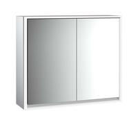 emco loft Armoire de toilette avec éclairage, 800mm, 2 portes, modèle apparent, aluminium/blanc, 9798051, 979806106, 979806106, Versione: 2 porte