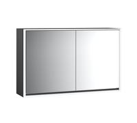 emco loft Armoire de toilette avec éclairage, 1300mm, 2 portes, modèle apparent, 979813320, 979813320, Colorazione: nero/specchio
