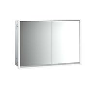 emco loft Armoire de toilette avec éclairage, 1000mm, 2 portes, modèle à encastrer, aluminium/blanc, 979806113, 979806113, Versione: 2 porte