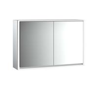 emco loft Armoire de toilette avec éclairage, 1200 mm, 2 portes, modèle apparent, 979806118, 979806118, Colorazione: alluminio/bianco
