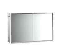 emco loft Armoire de toilette avec éclairage, 1200mm, 2 portes, modèle encastré, 979806119, 979806119, Colorazione: alluminio/bianco