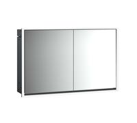 emco loft Armoire de toilette avec éclairage, 1200mm, 2 portes, modèle encastré, 979813319, 979813319, Colorazione: nero/specchio