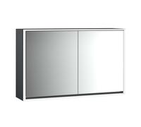 emco loft Armoire de toilette avec éclairage, 1300mm, 2 portes, modèle apparent, 979813320, 979813320, Colorazione: nero/specchio