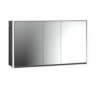 emco loft Armoire de toilette avec éclairage, 1400mm, 3 portes, modèle encastré, 979813325, 979813325, Colorazione: nero/specchio