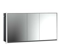 emco loft armoire de toilette lumineuse, 1600mm, 3 portes, modèle encastré, 979813323, 979813323, Colorazione: nero/specchio