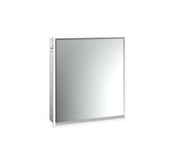 emco loft Armoire de toilette avec éclairage, 600 mm, modèle à encastrer, aluminium/miroir, 979805103, 979805103, Versione: 1 porta (battuta a destra)