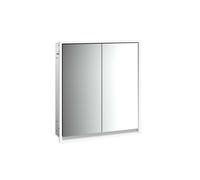emco loft Armoire de toilette avec éclairage, 600 mm, modèle à encastrer, aluminium/miroir, 979805105, 979805105, Versione: 2 porte