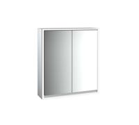 Emco loft armoire de toilette lumineuse, 600 mm, modèle apparent, aluminium/miroir, 979805104, 979805104, Versione: 2 porte