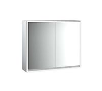 emco loft armoire de toilette lumineuse, 800mm, 2 portes, modèle apparent, aluminium/miroir, 979805106, 979805106, Versione: 2 porte