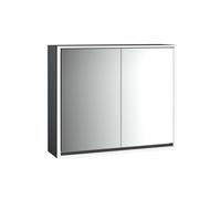 emco loft Armoire de toilette avec éclairage, 800mm, 2 portes, modèle apparent, noir/miroir, 979813306, 979813306, Versione: 2 porte