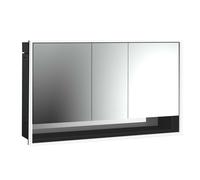 emco loft Armoire de toilette avec éclairage avec compartiment inférieur, 1600mm, 3 portes, modèle à encastrer, 979813523, 979813523, Colorazione: nero/specchio