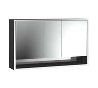emco loft Armoire de toilette avec éclairage avec compartiment inférieur, 1600mm, 3 portes, modèle apparent, 979813522, 979813522, Colorazione: nero/specchio