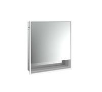 emco loft Armoire de toilette avec éclairage avec compartiment inférieur, 600 mm, modèle à encastrer, aluminium/miroir, 979805203, 979805203, Versione: 1 porta (battuta a destra)