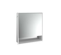 emco loft Armoire de toilette avec éclairage avec compartiment inférieur, 600 mm, modèle à encastrer, aluminium/miroir, 979805201, 979805201, Versione: 1 porta (battuta a sinistra)