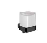 Distributore di sapone liquido Emco loft, a parete, con bicchiere, finitura in cristallo satinato, Colorazione: Nero