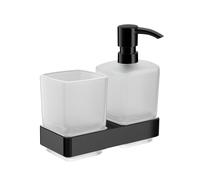 emco loft portabicchieri e distributore di sapone liquido, modello da parete,...