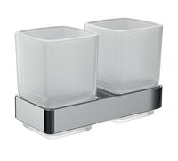emco loft supporto doppio vetro, cristallo satinato, modello da parete, 05250...