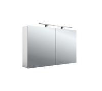 Emco asis mee LED light mirror cabinet, alluminio, 2 ante, modello per montaggio esterno, luce LED, 1200 mm