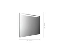 Emco MI 210 Specchio luminoso a LED, taglio di luce orizzontale in alto, interruttore a sensore nascosto, larghezza: 2000mm, 1032000, Versione: Altezza: 900 mm