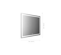 emco MI 230+ miroir lumineux LED, découpe lumineuse sur tout le pourtour, panneau de commande tactile, largeur 2000mm, 105200008000400, 105200008000400, Versione: Altezza: 800 mm