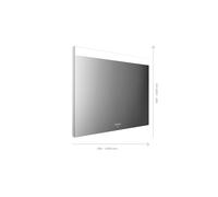 emco MI 250+ miroir lumineux LED, large découpe lumineuse en haut, panneau de commande tactile, largeur 900mm, 107090007000300, 107090007000300, Versione: Altezza: 700 mm