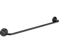 Emco Portasciugamani rotondo da parete, 500 mm, in metallo, per asciugamani e asciugamani da bagno, nero opaco