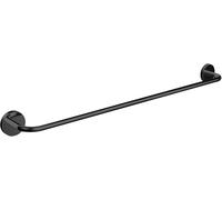 Emco Portasciugamani rotondo da parete, 600 mm, in metallo, per asciugamani e asciugamani, nero opaco