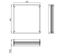 Emco Prestige telaio di installazione per specchio illuminato, 989700006, Prestige [Accessori Bagno > Ricambi per Accessori Bagno]