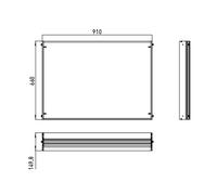 Emco Prestige telaio di installazione per specchio illuminato La: 910 A: 660 P: 149,8 mm, 989700007, Prestige [Accessori Bagno > Ricambi per Accessori Bagno]
