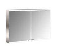 emco prime 2 Armoire de toilette avec éclairage, 1000 mm, 2 portes, avec parois latérales réfléchissantes, modèle apparent, 949706245, 949706245, Colorazione: alluminio/specchio