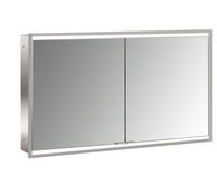 Emco prime 2 Armadio a specchio illuminato Facelift, 1200 mm, 2 ante, modello a scomparsa, 9497, Colorazione: alluminio/specchio
