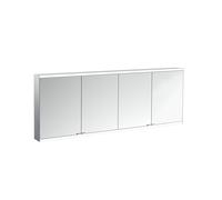 emco prime 2 Armoire de toilette avec éclairage, 1800 mm, 4 portes, avec parois latérales réfléchissantes, modèle apparent, 949706364, 949706364, Colorazione: alluminio/bianco