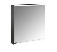 emco prime 2 Armoire de toilette avec éclairage, 600mm, 1 porte, charnières à droite, avec parois latérales en miroir, modèle apparent, 949713522, 949713522, Colorazione: nero/specchio