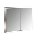 emco prime 2 Armoire de toilette avec éclairage, 800 mm, 2 portes, avec parois latérales réfléchissantes, modèle apparent, 949706224, 949706224, Colorazione: alluminio/specchio