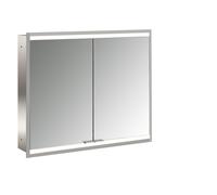 emco prime 2 Armoire de toilette avec éclairage, 800 mm, 2 portes, modèle encastré, 949706334, 949706334, Colorazione: alluminio/bianco